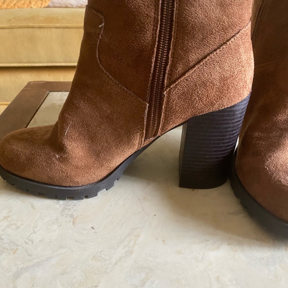 Suede Boots Rust Color - Picture 2 of 4